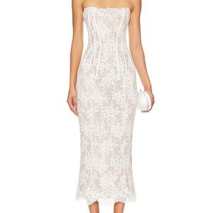 The Capulet Dress in White Chantilly Lace V. Chapman NWT